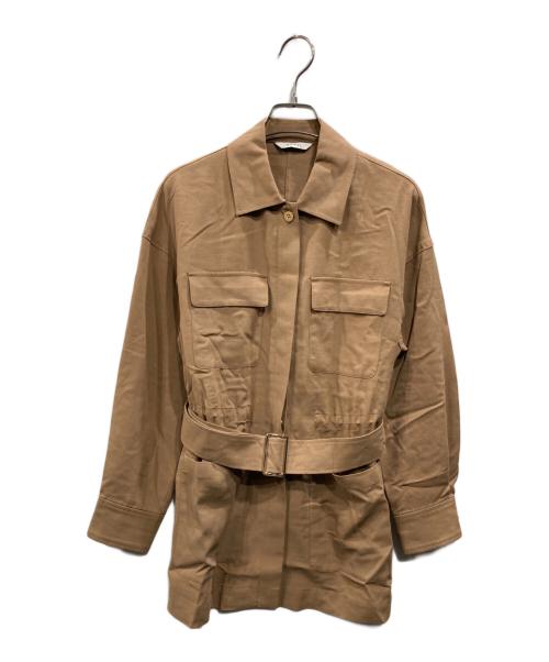ANAYI（アナイ）ANAYI (アナイ) ツイルサファリシャツジャケット ブラウン サイズ:34の古着・服飾アイテム