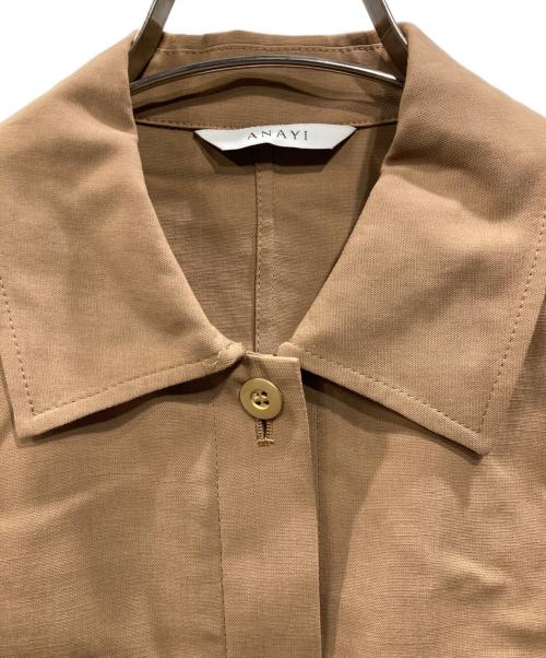 ANAYI（アナイ）ANAYI (アナイ) ツイルサファリシャツジャケット ブラウン サイズ:34の古着・服飾アイテム