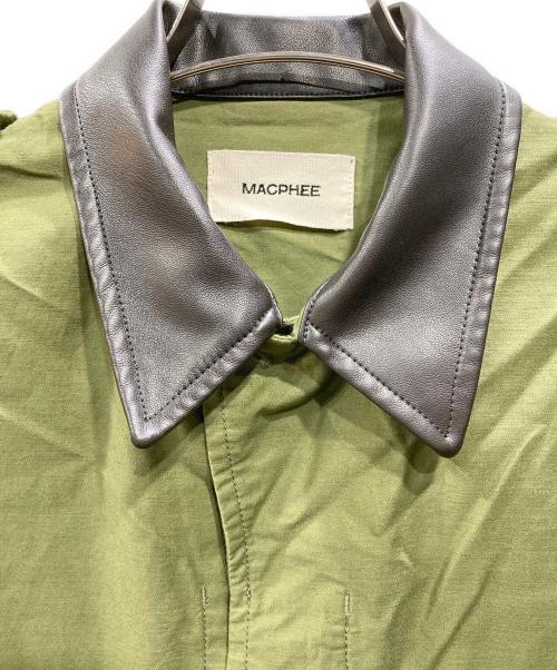 MACPHEE（マカフィー）MACPHEE (マカフィー) スラブバックサテン ミリタリージャケット カーキ サイズ:36の古着・服飾アイテム
