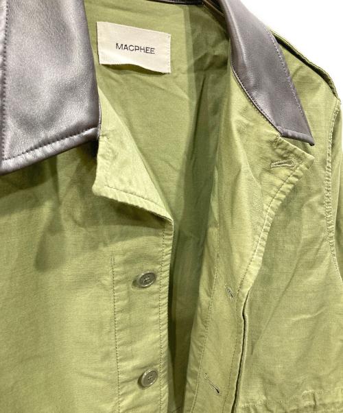 MACPHEE（マカフィー）MACPHEE (マカフィー) スラブバックサテン ミリタリージャケット カーキ サイズ:36の古着・服飾アイテム
