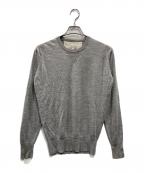 JOHN SMEDLEYジョンスメドレー）の古着「Vガゼット クルーネック ニット」｜グレー