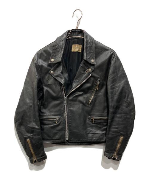 INTERSTATE LEATHERS（インターステート・レザーズ）INTERSTATE LEATHERS (インターステート・レザーズ) ライダースジャケット ブラック サイズ:38の古着・服飾アイテム