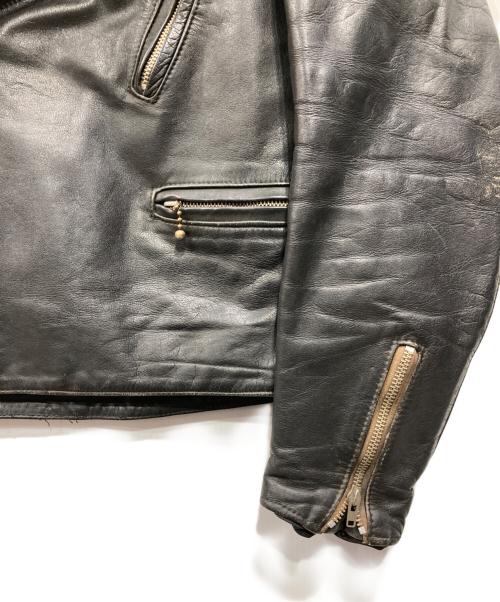 INTERSTATE LEATHERS（インターステート・レザーズ）INTERSTATE LEATHERS (インターステート・レザーズ) ライダースジャケット ブラック サイズ:38の古着・服飾アイテム