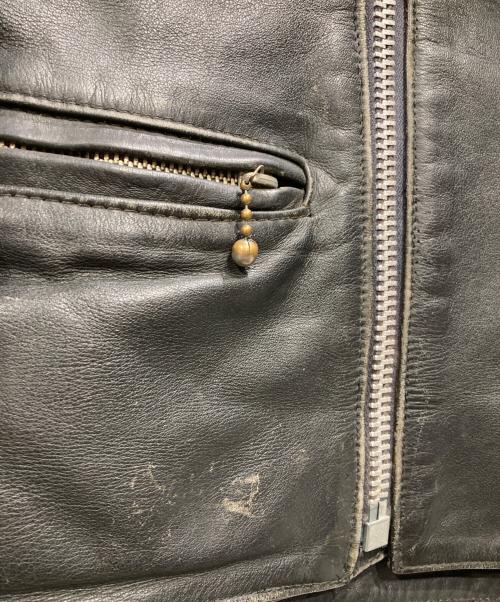 INTERSTATE LEATHERS（インターステート・レザーズ）INTERSTATE LEATHERS (インターステート・レザーズ) ライダースジャケット ブラック サイズ:38の古着・服飾アイテム