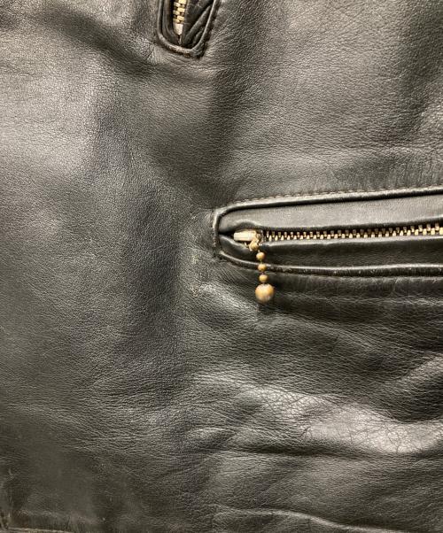 INTERSTATE LEATHERS（インターステート・レザーズ）INTERSTATE LEATHERS (インターステート・レザーズ) ライダースジャケット ブラック サイズ:38の古着・服飾アイテム
