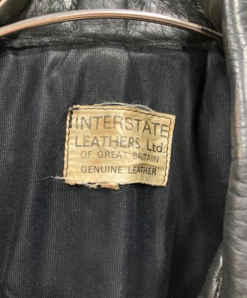 INTERSTATE LEATHERS（インターステート・レザーズ）INTERSTATE LEATHERS (インターステート・レザーズ) ライダースジャケット ブラック サイズ:38の古着・服飾アイテム
