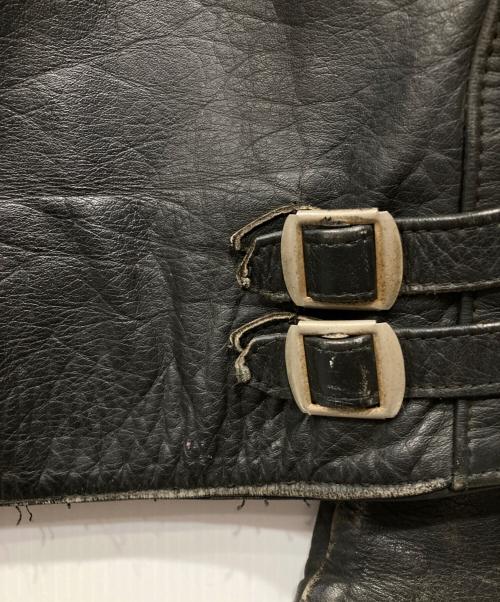 INTERSTATE LEATHERS（インターステート・レザーズ）INTERSTATE LEATHERS (インターステート・レザーズ) ライダースジャケット ブラック サイズ:38の古着・服飾アイテム