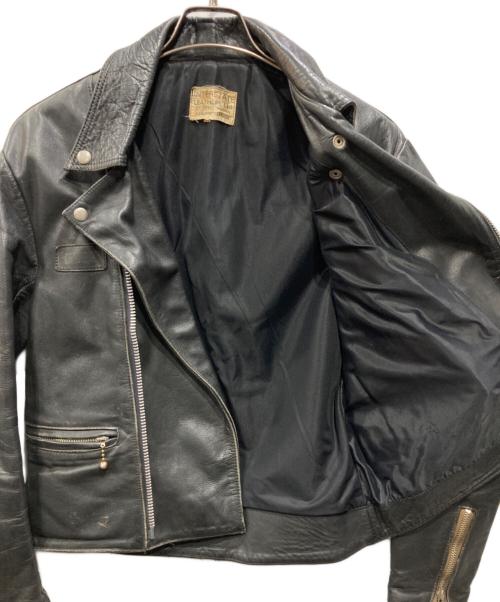 INTERSTATE LEATHERS（インターステート・レザーズ）INTERSTATE LEATHERS (インターステート・レザーズ) ライダースジャケット ブラック サイズ:38の古着・服飾アイテム