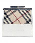 BURBERRYバーバリー）の古着「ノバチェックコインケース」｜ホワイト