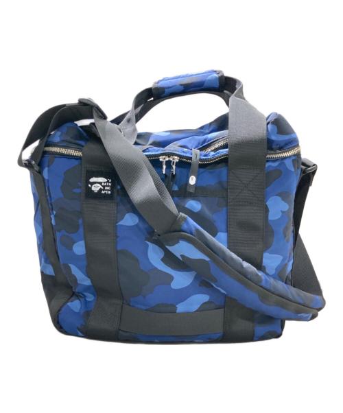 A BATHING APE（アベイシングエイプ）A BATHING APE (アベイシングエイプ) COLOR CAMO RECORDS BAG ブルーの古着・服飾アイテム