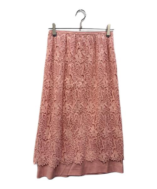 自由区（ジユウク）自由区 (ジユウク) ボタニカルレース スカート ピンク サイズ: M (38) 未使用品の古着・服飾アイテム