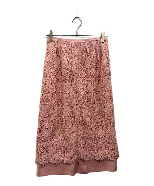 自由区（ジユウク）自由区 (ジユウク) ボタニカルレース スカート ピンク サイズ: M (38) 未使用品の古着・服飾アイテム