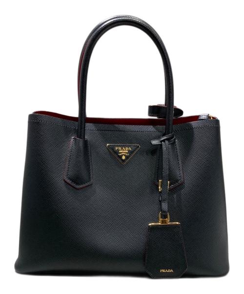 PRADA（プラダ）PRADA (プラダ) ドゥーブレスモールバッグ ブラックの古着・服飾アイテム