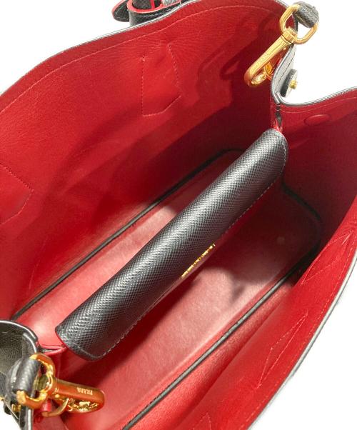 PRADA（プラダ）PRADA (プラダ) ドゥーブレスモールバッグ ブラックの古着・服飾アイテム