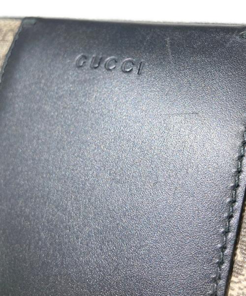GUCCI（グッチ）GUCCI (グッチ) GGスプリーム ロゴ ラウンドファスナー 長財布 ベージュの古着・服飾アイテム
