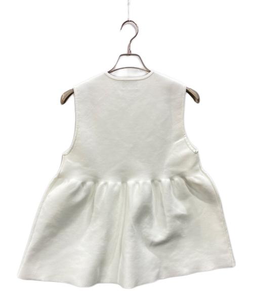 UNITED ARROWS TOKYO（ユナイテッドアローズトウキョウ）UNITED ARROWS TOKYO (ユナイテッドアローズトウキョウ) ミニフリル ニットベスト ホワイト サイズ:Freeの古着・服飾アイテム