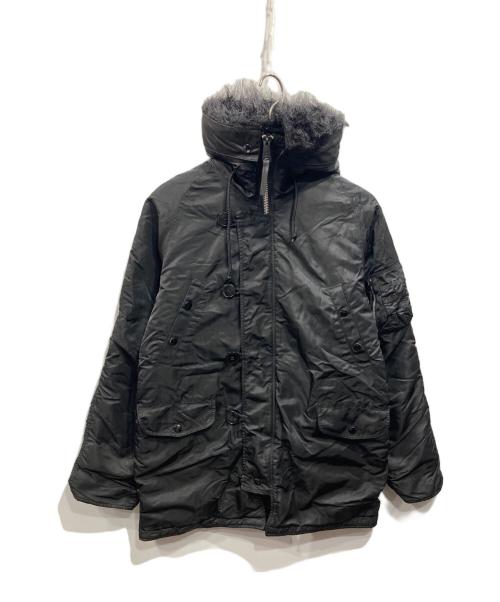 ALPHA（アルファ）ALPHA (アルファ) N-3Bタイプコート ブラック サイズ:MEDIUMの古着・服飾アイテム