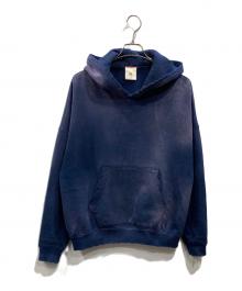 moojimooji（ムージームージー）の古着「オーバーサイズ クロップフーディ AGED」｜ネイビー