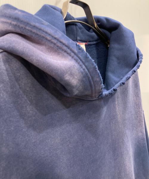 moojimooji（ムージームージー）MOOJIMOOJI (ムージームージー) オーバーサイズ クロップフーディ AGED ネイビー サイズ:Mの古着・服飾アイテム