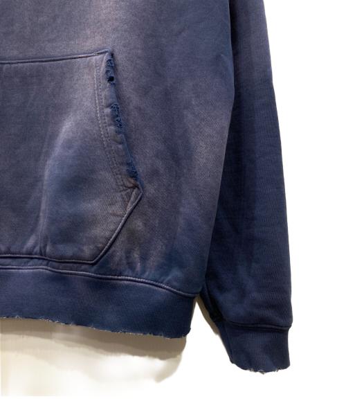 moojimooji（ムージームージー）MOOJIMOOJI (ムージームージー) オーバーサイズ クロップフーディ AGED ネイビー サイズ:Mの古着・服飾アイテム