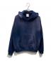 MOOJIMOOJI（ムージームージー）の古着「オーバーサイズ クロップフーディ AGED」｜ネイビー