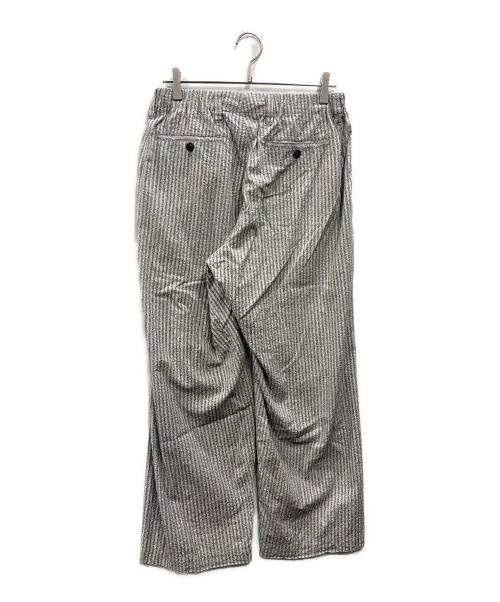 ISSEY MIYAKE MEN（イッセイミヤケメン）ISSEY MIYAKE MEN (イッセイミヤケメン) マーブルストライプコットンローンワイドパンツ グレー サイズ:Sの古着・服飾アイテム