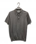 TOMORROW LAND PILGRIMトゥモローランド ピルグリム）の古着「シルクコットン ニットポロシャツ」｜グレー