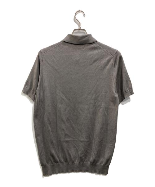 TOMORROW LAND PILGRIM（トゥモローランド ピルグリム）TOMORROW LAND PILGRIM (トゥモローランド ピルグリム) シルクコットン ニットポロシャツ グレー サイズ:Mの古着・服飾アイテム