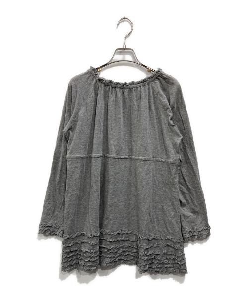 PINK HOUSE（ピンクハウス）PINK HOUSE (ピンクハウス) フリルカットソーチュニック グレー サイズ:不明の古着・服飾アイテム
