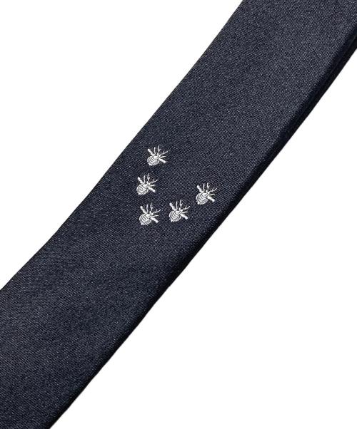 DIOR HOMME（ディオール オム）Dior Homme (ディオール オム) BEE刺繍ナローネクタイ ブラック サイズ:-の古着・服飾アイテム