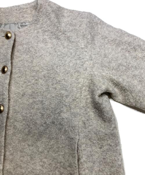 BEARDSLEY（ビアズリー）BEARDSLEY (ビアズリー) ノーカラージャケット ベージュ サイズ:Fの古着・服飾アイテム