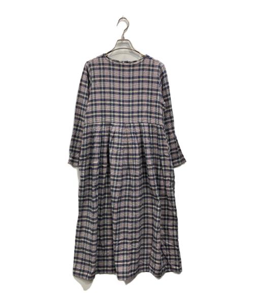 GRANDMA MAMA DAUGHTER（グランマママドーター）GRANDMA MAMA DAUGHTER (グランマママドーター) ブラウスワンピース ネイビーの古着・服飾アイテム