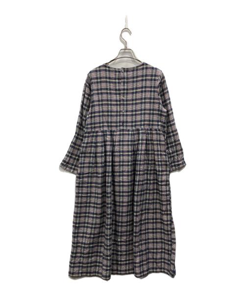 GRANDMA MAMA DAUGHTER（グランマママドーター）GRANDMA MAMA DAUGHTER (グランマママドーター) ブラウスワンピース ネイビーの古着・服飾アイテム