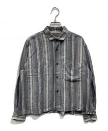 GRANDMA MAMA DAUGHTER（グランマママドーター）の古着「ストライプシャツ」｜グレー