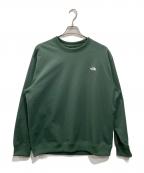 THE NORTH FACEザ ノース フェイス）の古着「スモールロゴヘザースウェットクルー」｜グリーン