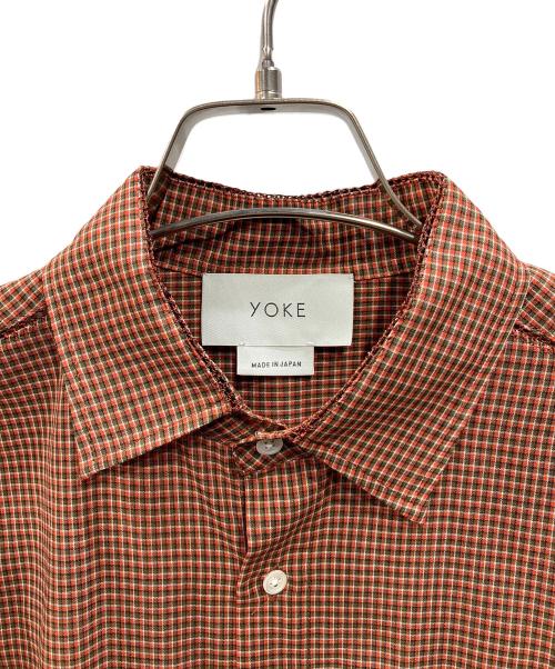 YOKE（ヨーク）YOKE (ヨーク) OVERSIED CHECK SHIRTS ブラウン サイズ:Sの古着・服飾アイテム