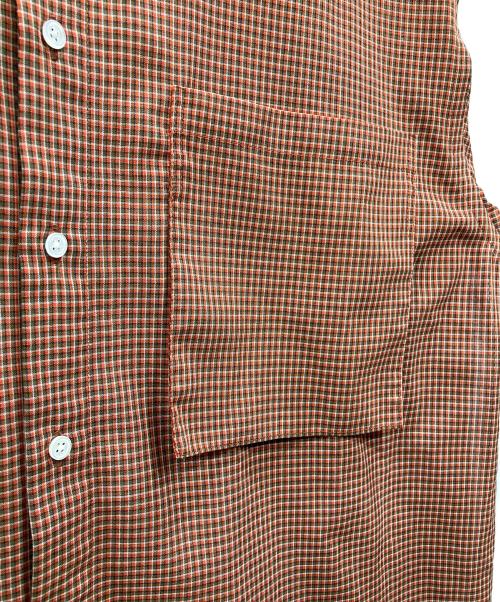 YOKE（ヨーク）YOKE (ヨーク) OVERSIED CHECK SHIRTS ブラウン サイズ:Sの古着・服飾アイテム