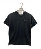 PLAY COMME des GARCONSプレイコムデギャルソン）の古着「ハートワッペンTシャツ」｜ブラック