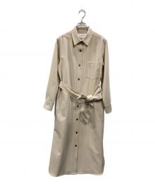 SOEJU（ソージュ）の古着「ソフトオックスシャツワンピース」｜ベージュ