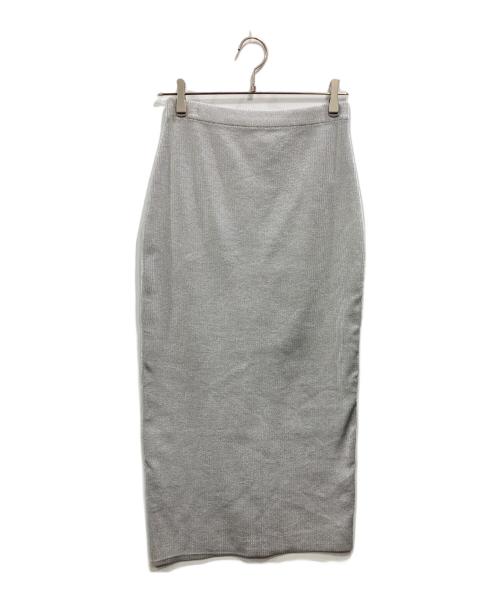 Spick and Span（スピック＆スパン）Spick and Span (スピック＆スパン) ラメ総針タイトスカート グレー サイズ:M 未使用品の古着・服飾アイテム