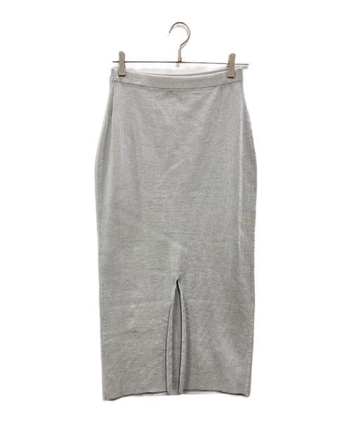Spick and Span（スピック＆スパン）Spick and Span (スピック＆スパン) ラメ総針タイトスカート グレー サイズ:M 未使用品の古着・服飾アイテム