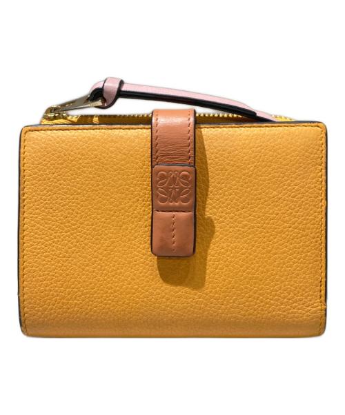 LOEWE（ロエベ）LOEWE (ロエベ) スリムジップバイフォールドウォレット イエローピンクの古着・服飾アイテム