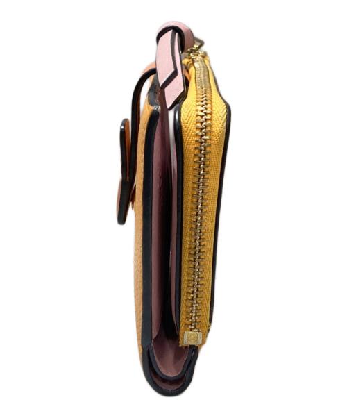 LOEWE（ロエベ）LOEWE (ロエベ) スリムジップバイフォールドウォレット イエローピンクの古着・服飾アイテム