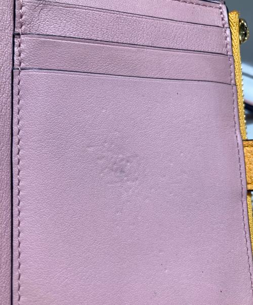 LOEWE（ロエベ）LOEWE (ロエベ) スリムジップバイフォールドウォレット イエローピンクの古着・服飾アイテム