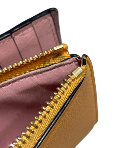 LOEWE（ロエベ）LOEWE (ロエベ) スリムジップバイフォールドウォレット イエローピンクの古着・服飾アイテム