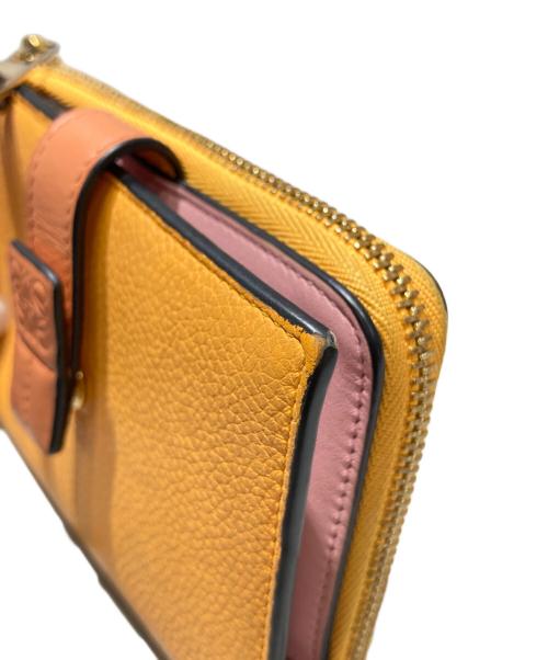 LOEWE（ロエベ）LOEWE (ロエベ) スリムジップバイフォールドウォレット イエローピンクの古着・服飾アイテム