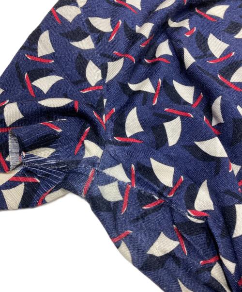 GUCCI（グッチ）GUCCI (グッチ) シルクカシミヤ半袖ニット ネイビー サイズ:SIZE Sの古着・服飾アイテム