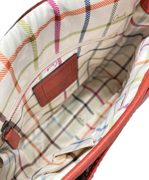 COACH（コーチ）COACH (コーチ) オールドレザーショルダーバッグ オレンジの古着・服飾アイテム