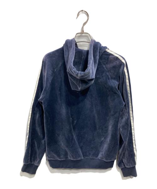 adidas Originals（アディダスオリジナル）adidas originals (アディダスオリジナル) VELOUR ZIP HOODIE（ベロア ジップフーディー） ネイビー サイズ:SIZE XSの古着・服飾アイテム