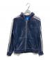 adidas originals（アディダスオリジナル）の古着「VELOUR ZIP HOODIE（ベロア ジップフーディー）」｜ネイビー